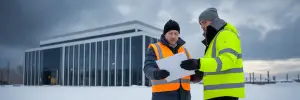 Facility manager planning winter safety
